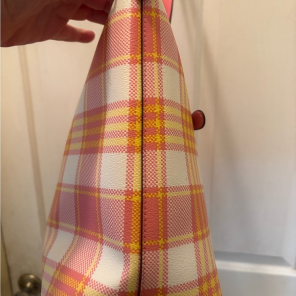 Coach Gallery Tote with Garden Plaid Print - Picture 5 of 14
